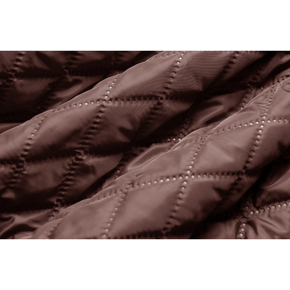 チェック柄中棉フード付きコート