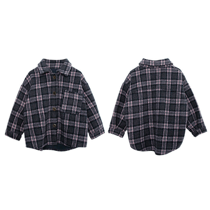 チェック裏ボアシャケット