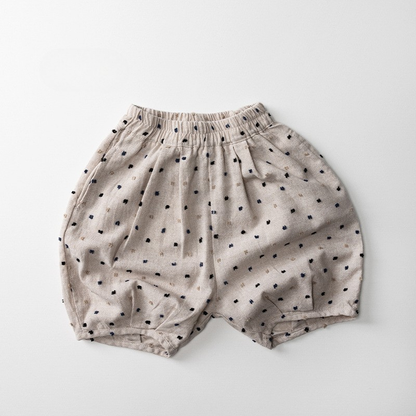 コットンリネンバルーンショートパンツ