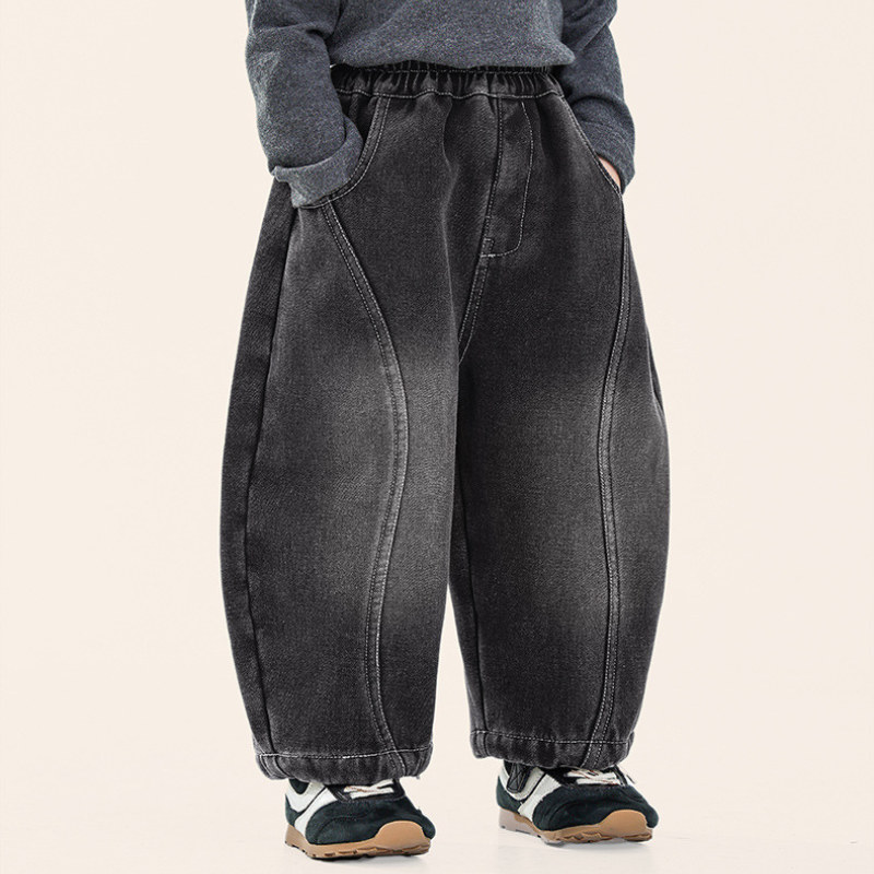 ヴィンテージ加工裏ボアデニムパンツ