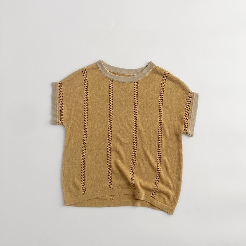透かし編みニットTシャツ