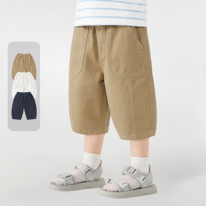 丈夫純棉七分パンツ