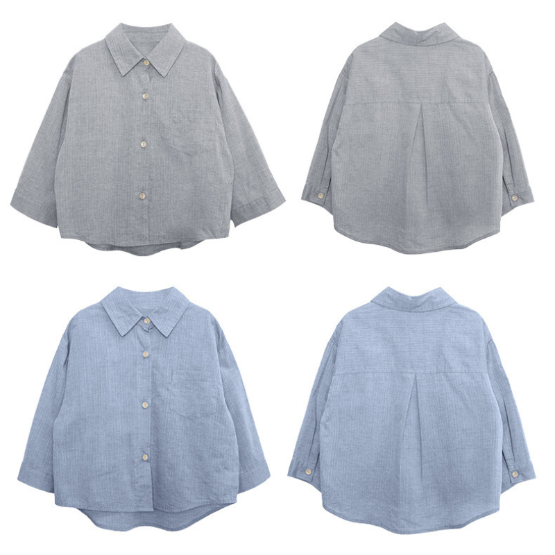 立体糸ストライプシャツ