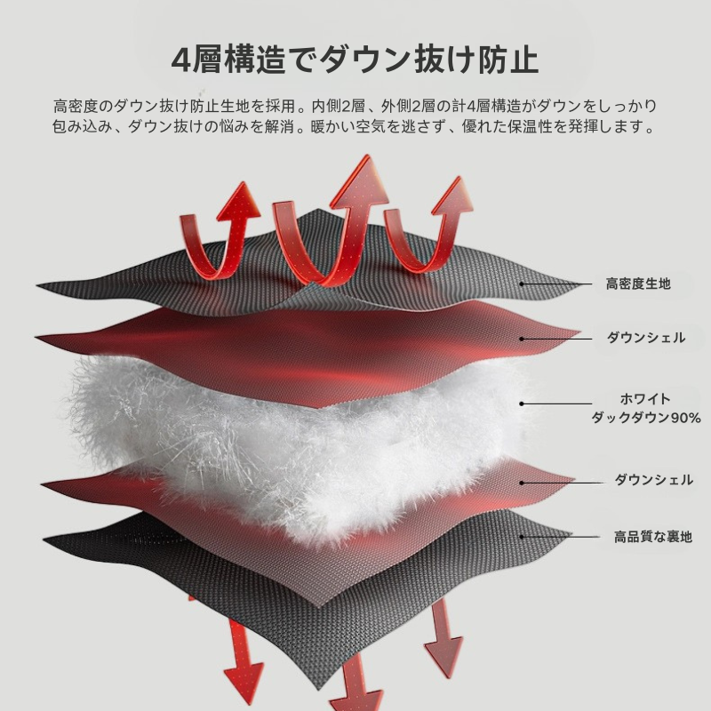 90%ホワイトダックダウンライトジャケット