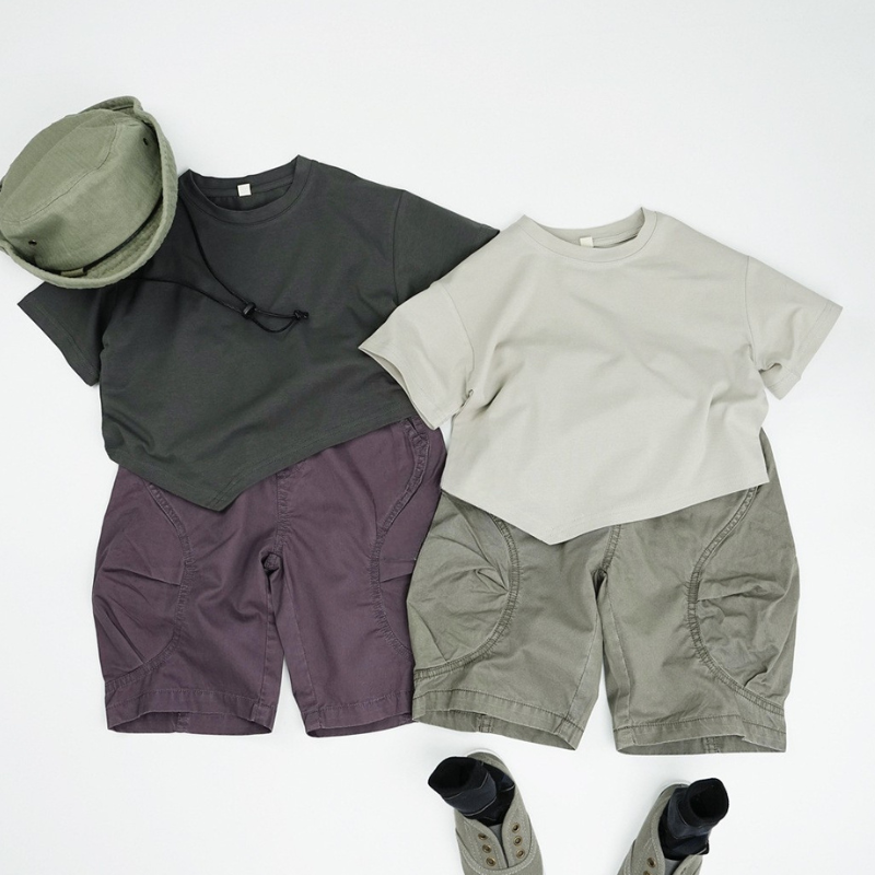 裾デザイン半袖Tシャツ