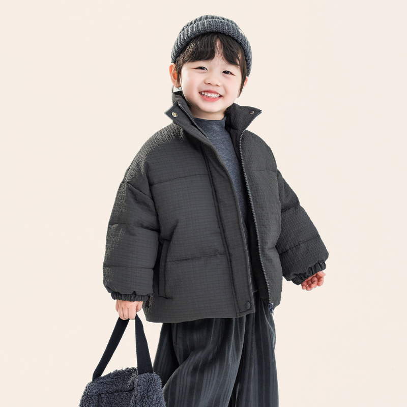 テクスチャード中綿ジャケット