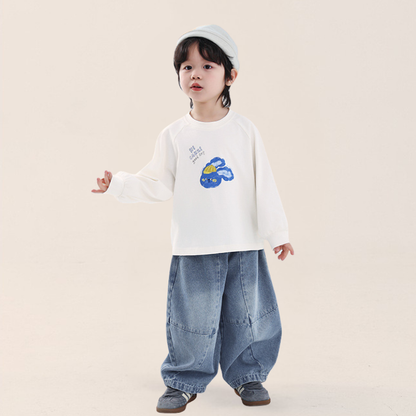 パッチワークデニムパンツ