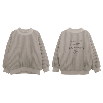 Fleece-lined high-neck sweatshirt