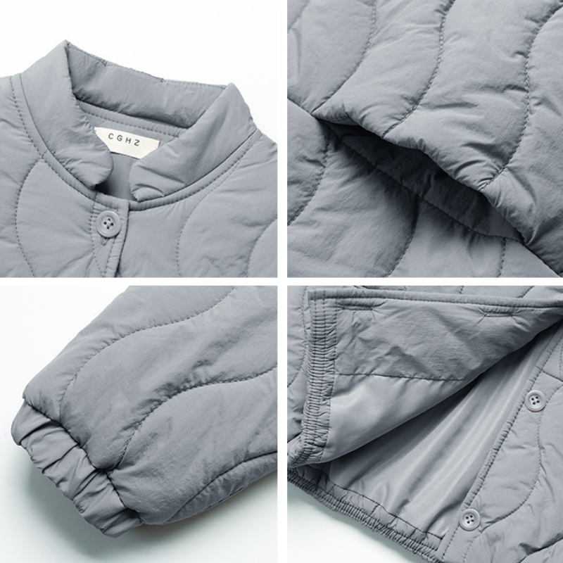 ウェーブキルト中綿ジャケット