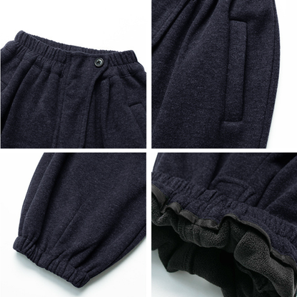 フロントボタン付き裏ボアパンツ