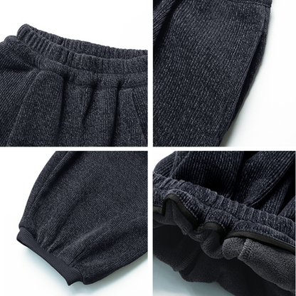 杢調裏ボアイージーパンツ