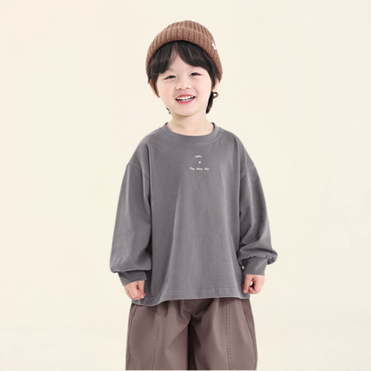 英文プリントクルーネックTシャツ