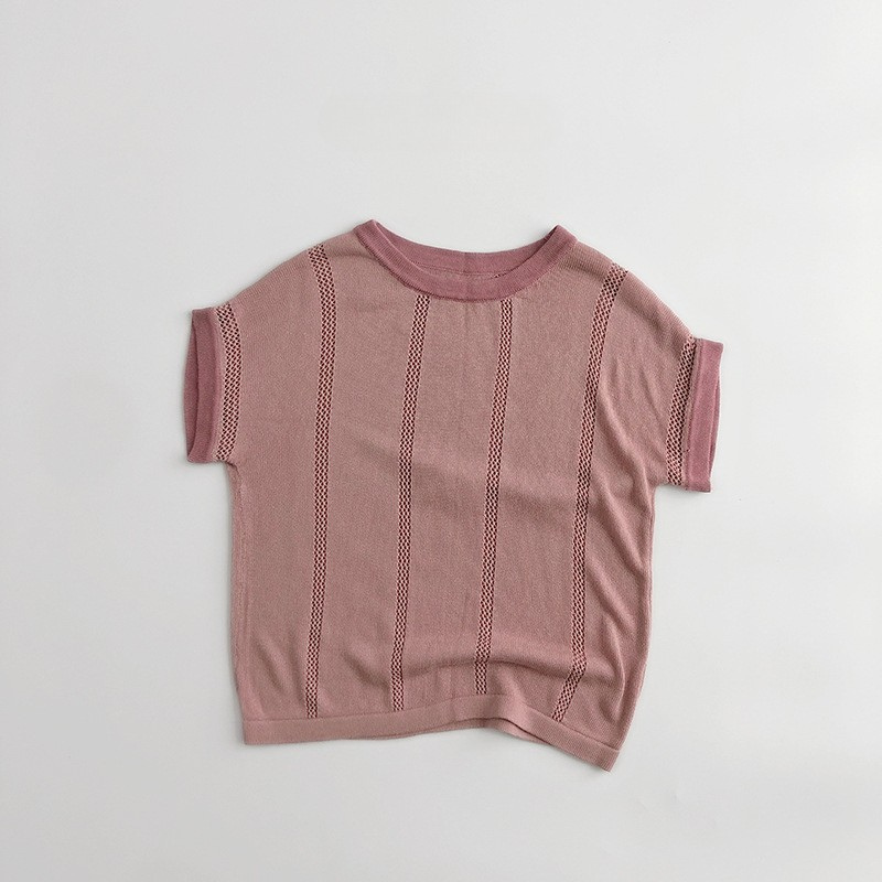 透かし編みニットTシャツ