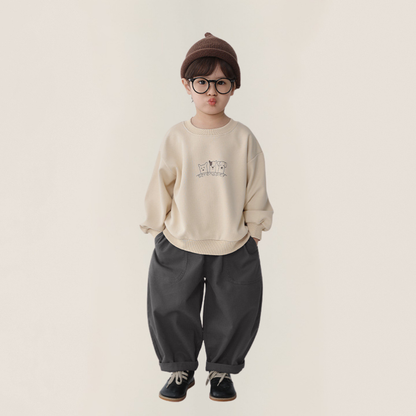 ベーシック純綿ロングパンツ
