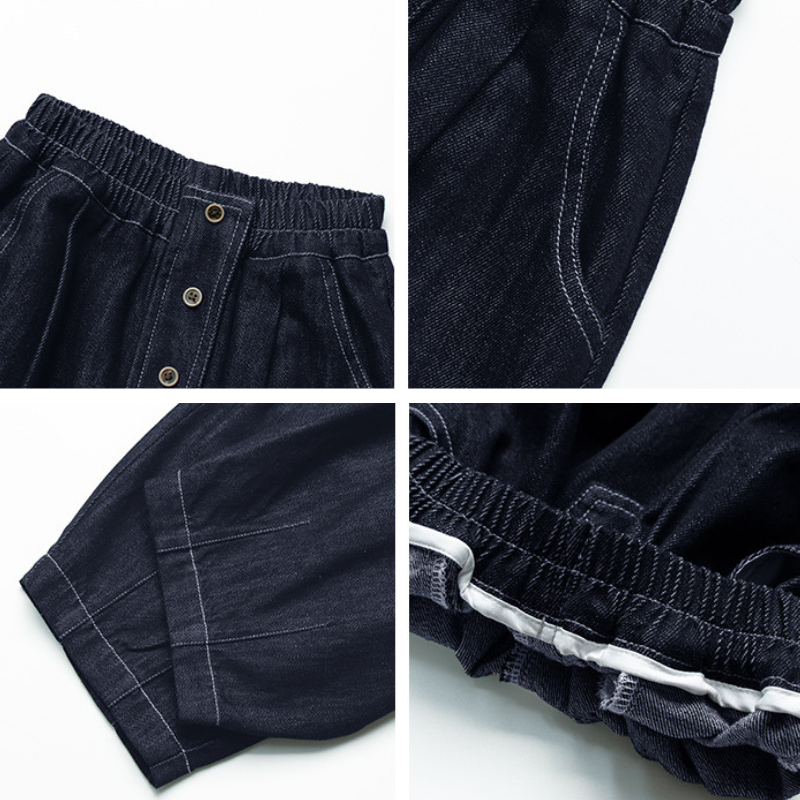 縦3ボタンデニムパンツ