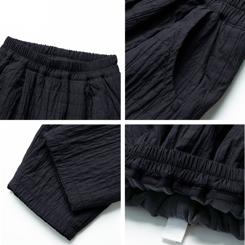 シャドー柄裏ボアパンツ