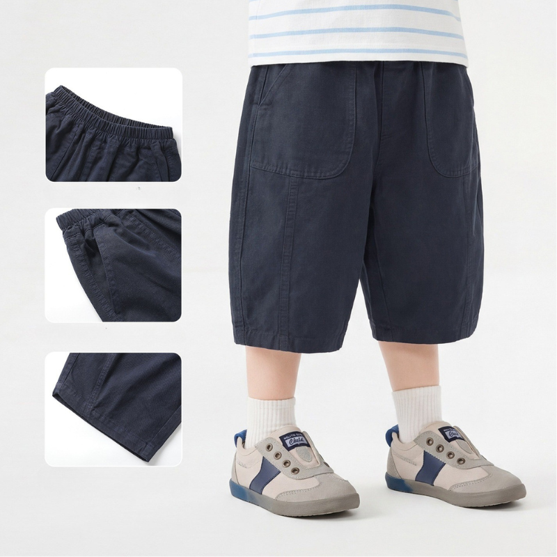 丈夫純棉七分パンツ
