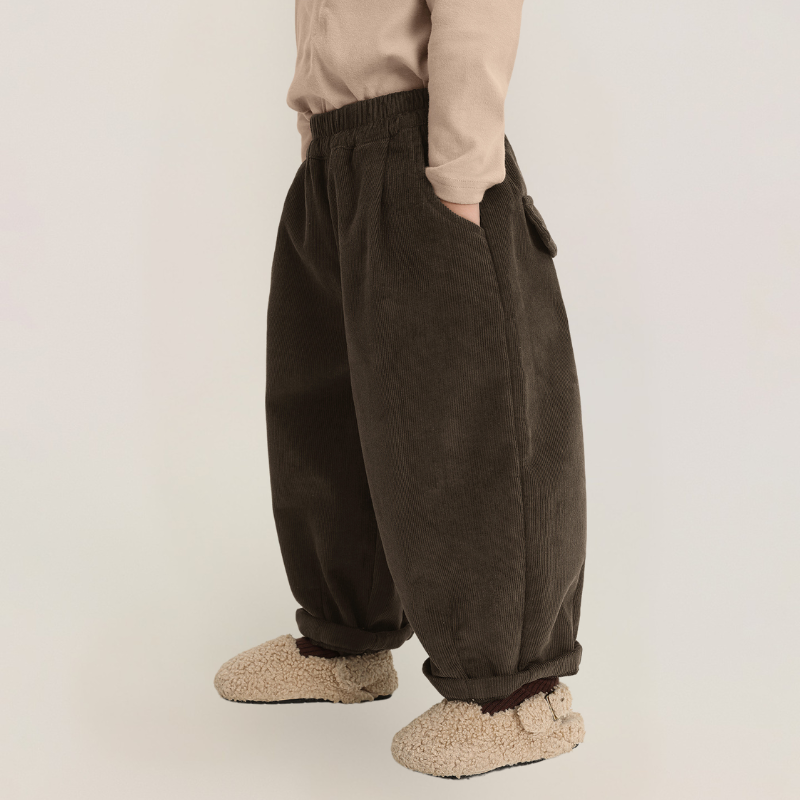 裏ボアコーデュロイワイドパンツ
