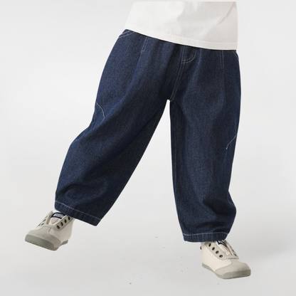 薄手デニムロングパンツ
