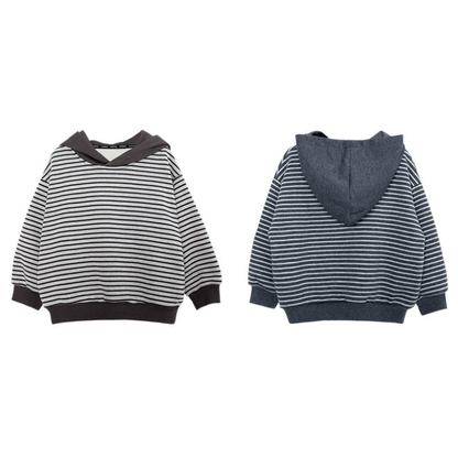 細ボーダーフーディー