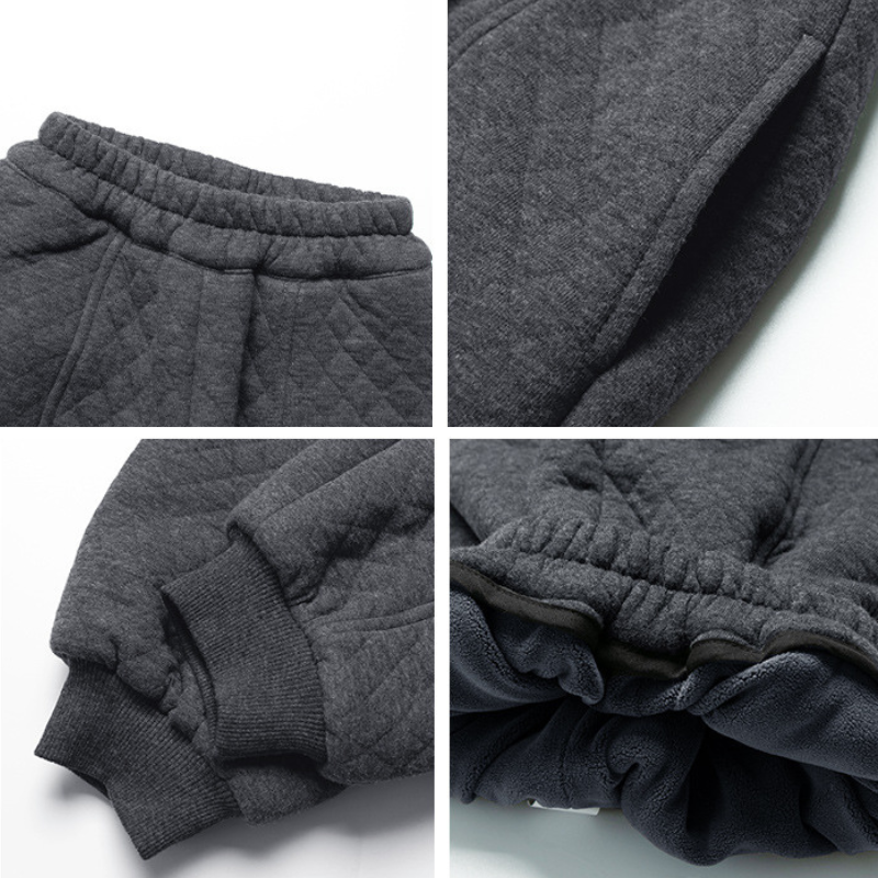 ダイヤモンドキルト裾ゴムパンツ