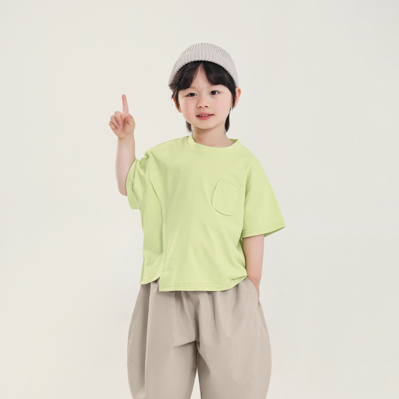 アシンメトリーコットン半袖T
