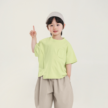 アシンメトリーコットン半袖T