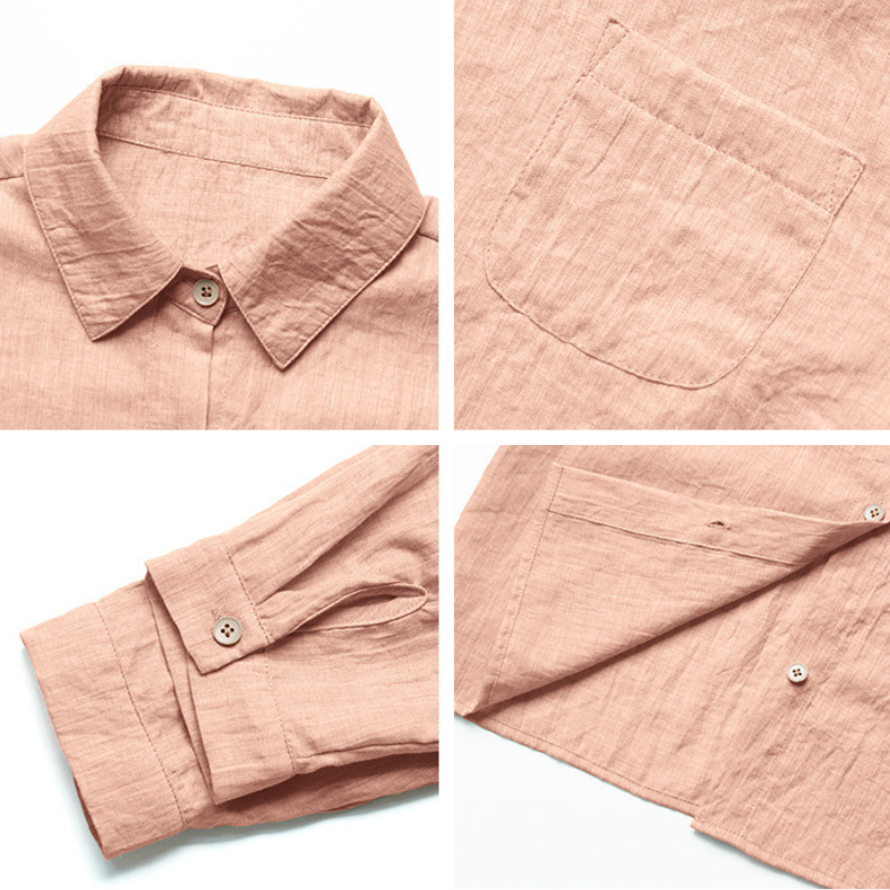 クレープ風素材薄手シャツ