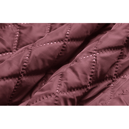 二重キルティング中綿コート