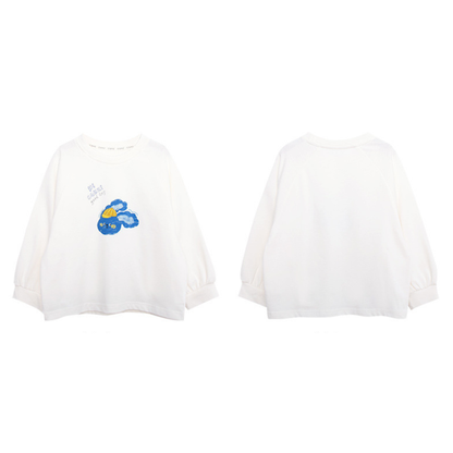 うさぎ純綿長Tシャツ