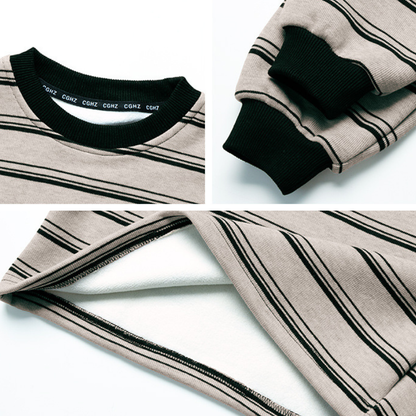 ワイドボーダー裏ボアスウェット