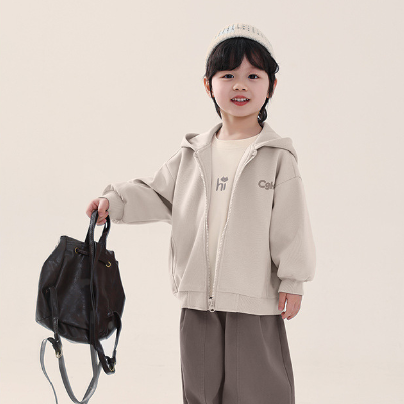 小文字ロゴジップアップパーカー