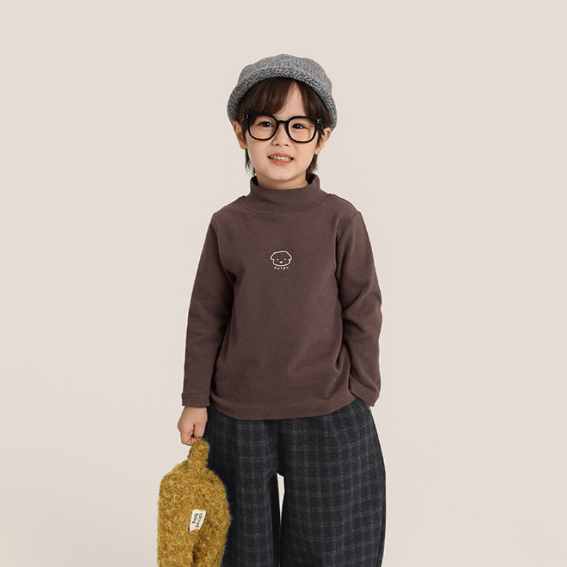 ワンポイントプリントハーフタートルカットソー
