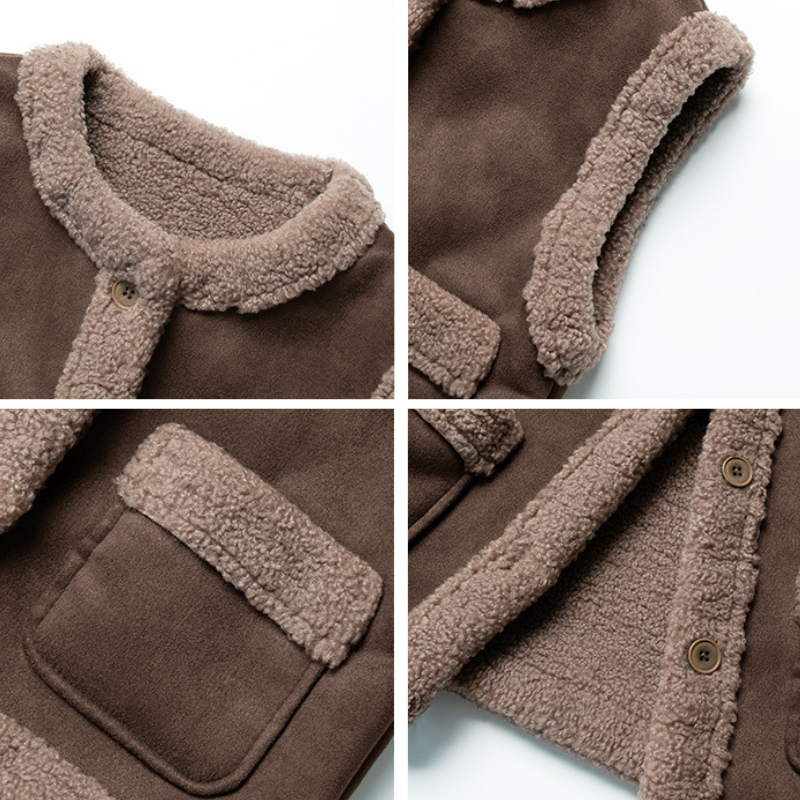 シープボア縁取りベスト