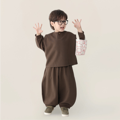 ヘンリーネックスウェットセットアップ