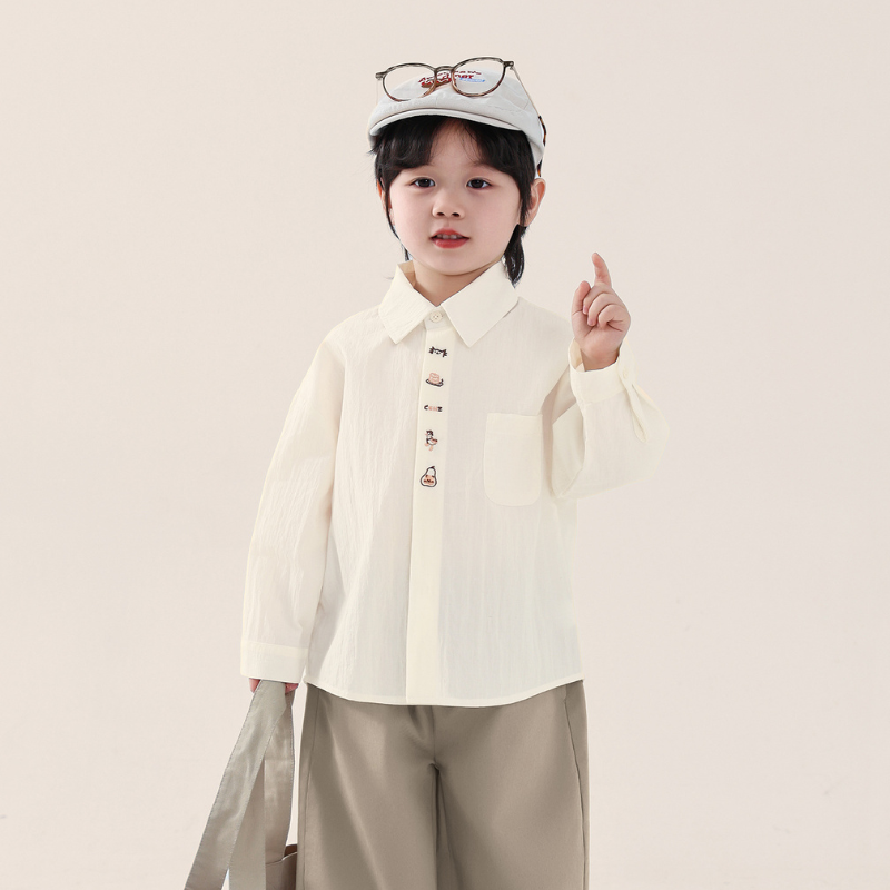 前立て刺繍シャツ