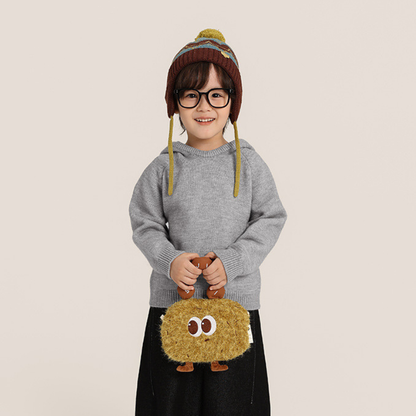 フード付きニットパーカー