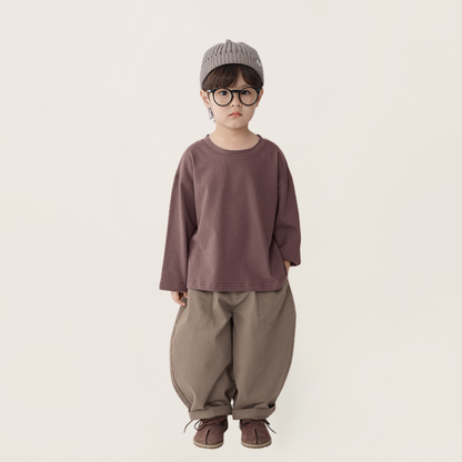ベーシック純綿ロングパンツ