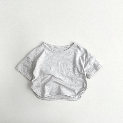 クリーム色クルーネックTシャツ