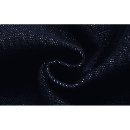 裾返しプリントデニムパンツ