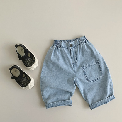 やわらか綿100%デニムパンツ