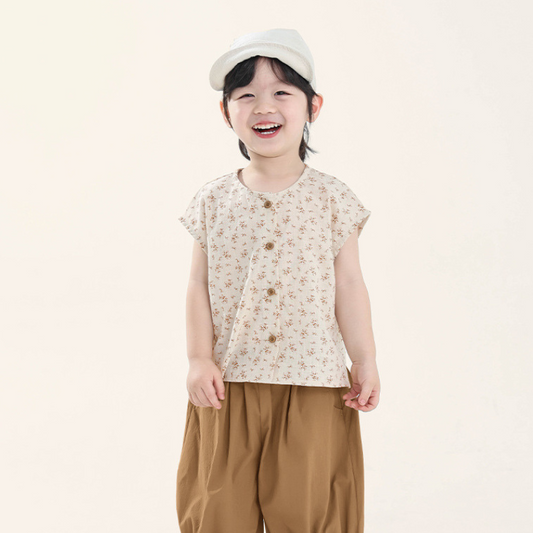 ヴィンテージフラワーフレンチスリーブシャツ