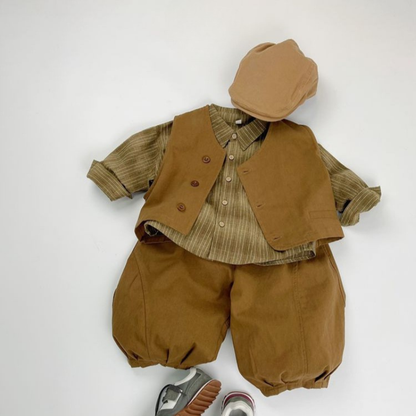 アシンメトリー純綿ベスト