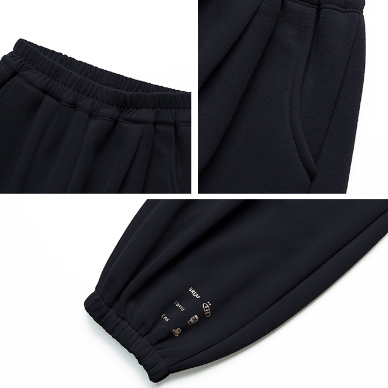 裾プリント裏ボアパンツ