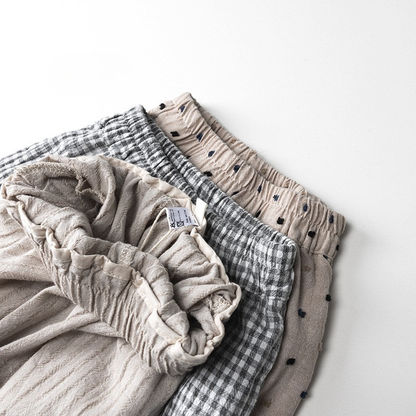 コットンリネンバルーンショートパンツ