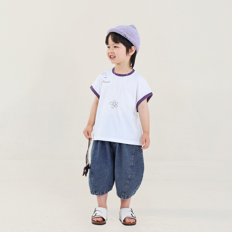 薄手デニム七分パンツ