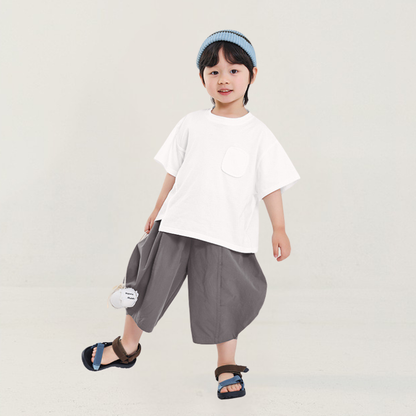 センタープレスコットン七分パンツ