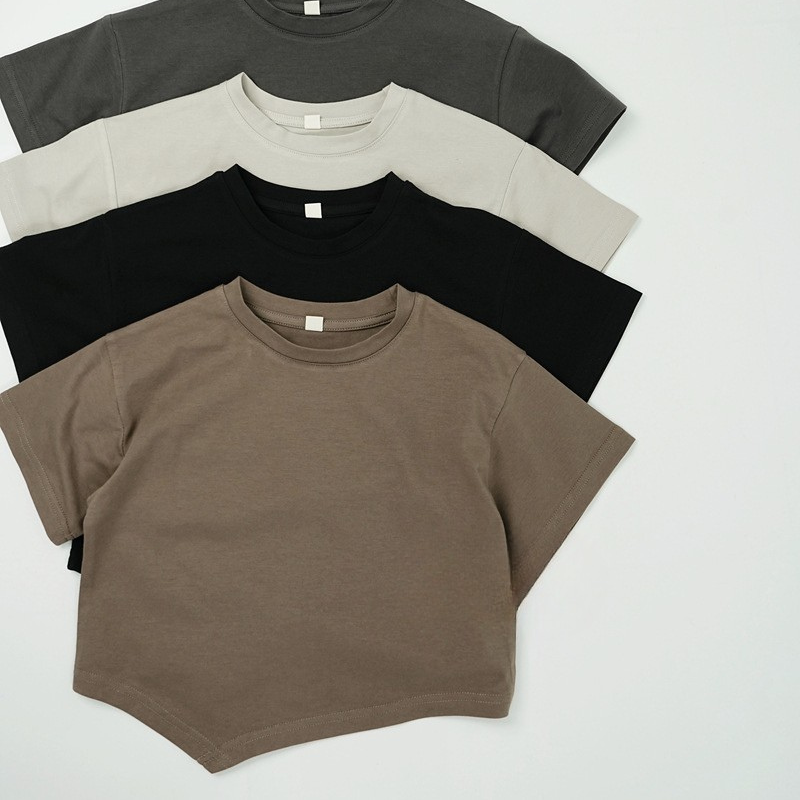 裾デザイン半袖Tシャツ