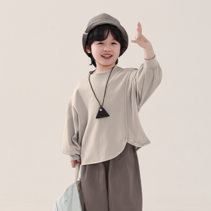 アシンメトリー純棉プルオーバー