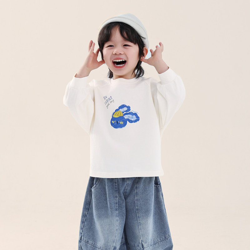 うさぎ純綿長Tシャツ